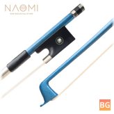 NAOMI Violin/Fiddle Bow - Carbon Fiber Stick/Wire - Silver