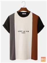T-Shirt with Mens Letter Print