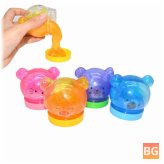 6.5cm Cute Animals Slime Toy with Custom Crystal Clay and Rubber Mud
