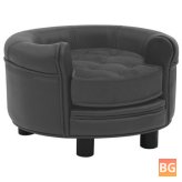 Gray Plush Dog Sofa