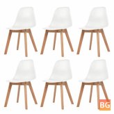 White Dining Chairs 6 Pieces