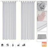 White Voile Curtain with Breathable Polyester Sheers - Kitchen Living Room Bedroom