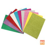 8x12 Glitter Adhesive Paper - 10 Colorful Sheets for Scrapbooking & Crafts