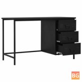 Home Office Steel Desk with Drawers - 47.2