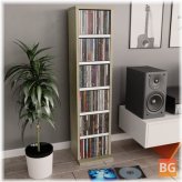 CD Cabinet - White and Sonoma Oak