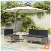 Gray Garden Chairs with Cushions
