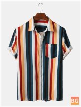 Short Sleeve Shirts with Stripes