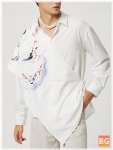 Chinese Tie-Up Shawl Shirt for Men
