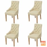 4-pc. Fabric Cream Dining Room Chairs