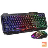 GMK-60 104-Key Wired Keyboard & Mouse Set with 4D RGB Backlight