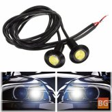 3W Motor Car LED Daytime Running Lights Fog Light - Black