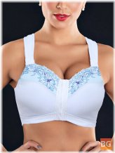 Wireless Posture Bra with Floral Lace