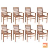8-Piece Set of Stacking Dining Chairs