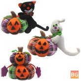 Halloween Stuffed Plush Toy - Ghost Black Cat - 30cm
