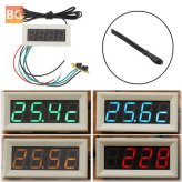 Time & Temperature Display with NTC DC7-30V Voltmeter - White