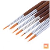 Transon 7pc Set of Painting Brushes - Watercolor Gouache Line Drawing Pen Nib