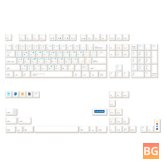 Cherry Profile White Keycaps for AI Keyboards - 134 Keys