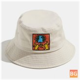 Unisex Cotton Environmentalists Harmonious With Nature Theme Pattern Sunshade Bucket Hat