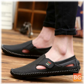 Men's Leather Shoes with Soft Sole and Casual Fit