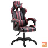 Home Office Racing Chair with Height Adjustable 360° Swivel - Red