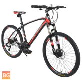 26-Inch 24-Speed Mountain Bike with Aluminum Frame and Disk Brakes for Outdoor Cycling, Suitable for Both Genders