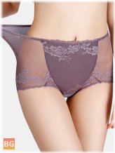 Women's Translucent Lace-Up See Through Underwire Panties