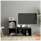 TV Cabinet with Doors - Gray
