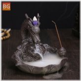 Ceramic Dragon Lotus Backflow Incense Burner