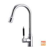 LED Kitchen Sink Faucet with Swivel Spout and Spray