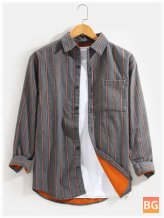 Warm and Thick Lined Pocket Shirts for Men