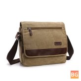 Casual shoulder bag with canvas