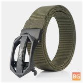 120CM Men's Nylon Belt with Automatic Buckle and Smooth Wear