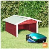 Lawnmower Cover, 72x87x50 cm, spruce red and white