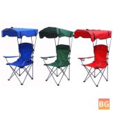 Beach Chair with Sunshade - Red, Green, Blue