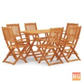 Outdoor Dining Set with Solid Wood Table and chairs