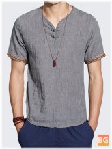 Chinese-Style Solid Color Summer Shirt