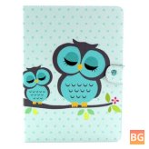 Folding Stand Cover for Samsung T800 - Owl Pattern