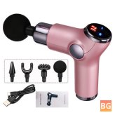 Electric Percussion Massage Gun with 4 Heads - Handheld Therapy Device