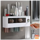 Wall-Mounted Multi-Function Toothbrush Holder