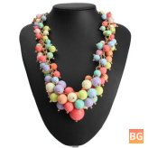 Statement Necklace with Beaded Colors