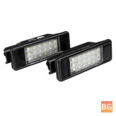 LED License Plate Lights for Peugeot 106 207 307 308 406 407 508