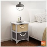 2-Piece Wood Bedside Tables
