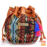 Canvas Bucket Bag for Women - shoulder bag