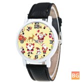 Cute Kid's Watch with Santa Claus Pattern
