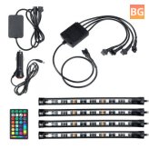 Remote Control Floor Lamp with RGB Strip Lights