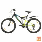 Mountain Bike with Black Wheels, 21 Speed