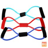 Sports Fitness Yoga Resistance Band - 8 Shape Pull Rope Tube Equipment