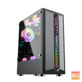 GAMEKM Mid-Tower Desktop Computer Case - RGB
