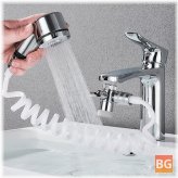 Flexible Bathroom Faucet Set with External Shower Head and Filter