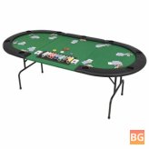 Poker Table with Three Folds - Green
